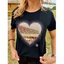 Tee-shirt Sequins Coeur